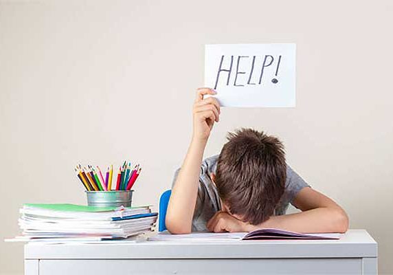 Child struggling with reading